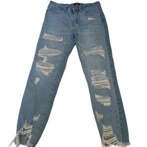 Simple Society Jeans Women’s Size 3 / 26 Destroyed Destructed Light Wash